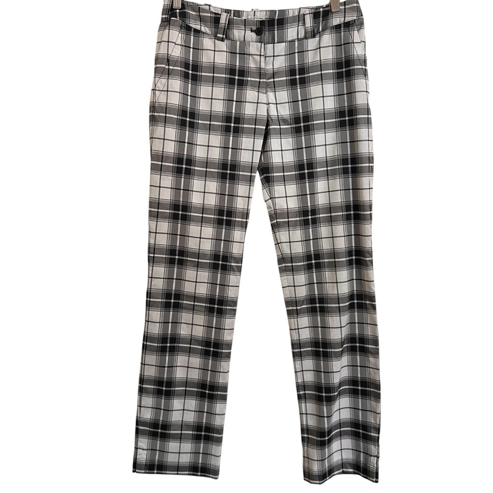 Nike pants Black and White Plaid medium athletic academia preppy golf heritage